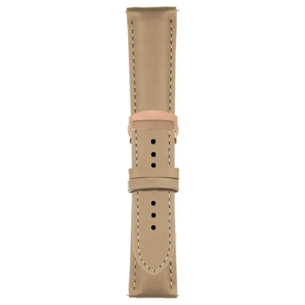 Beige Classic Men's Strap with Deployant Rose Gold Clasp