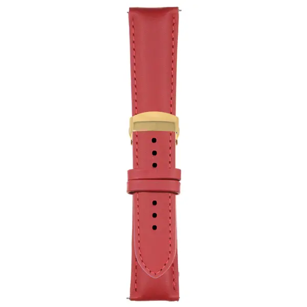Red Classic Men's Strap with Deployant Yellow Gold Clasp