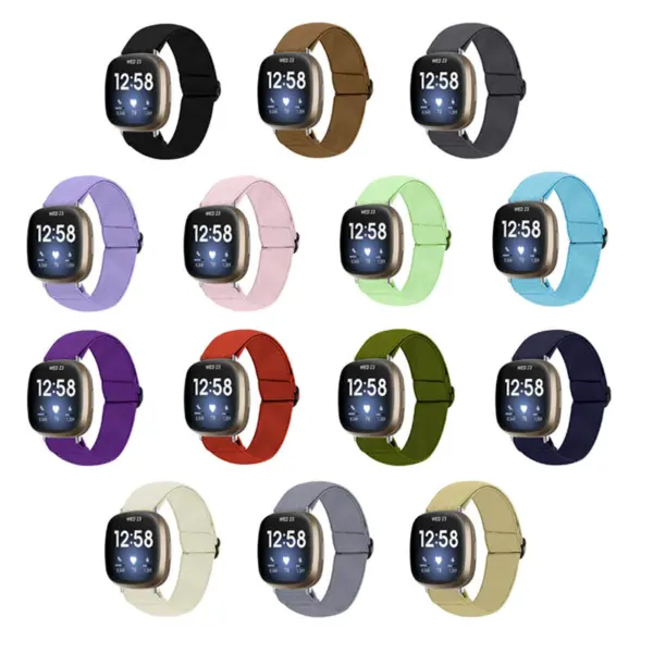 Fb.ny27 All Color StrapsCo Elastic Nylon Watch Band Strap For Fitbit Sense & Versa 3