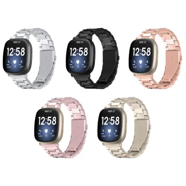 fb.m162 All Color StrapsCo Oyster Bracelet Watch Band Strap for Fitbit Versa 3 Fitbit Sense 2