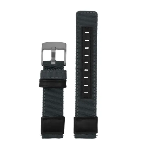 ks.ny2.7 Up Grey StrapsCo Rugged Canvas Watch Band Strap 18mm 19mm 20mm 21mm 22mm