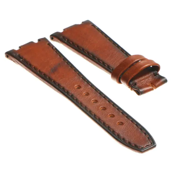 Ap.l2.3 DASSARI Leather Strap For Audemars Piguet In Tan