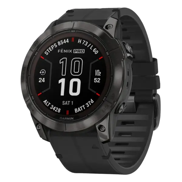 f7x.g.r65a.1 Main Obsidian StrapsCo Leather Hybrid Strap QuickFit 26 Watch Band for Garmin Fenix 7X & 7X Pro