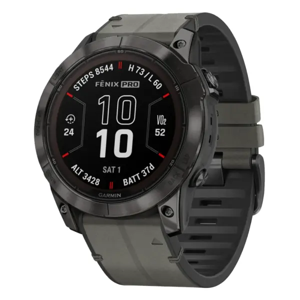 f7x.g.r65a.7 Main Slate StrapsCo Leather Hybrid Strap QuickFit 26 Watch Band for Garmin Fenix 7X & 7X Pro
