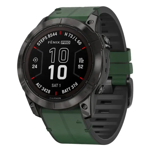 f7x.g.r65a.11 Main Forest StrapsCo Leather Hybrid Strap QuickFit 26 Watch Band for Garmin Fenix 7X & 7X Pro