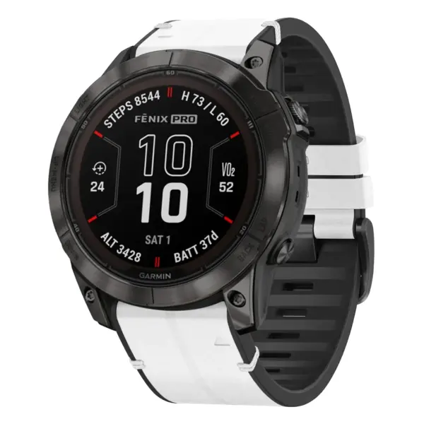 f7x.g.r65a.22 Main Arctic StrapsCo Leather Hybrid Strap QuickFit 26 Watch Band for Garmin Fenix 7X & 7X Pro