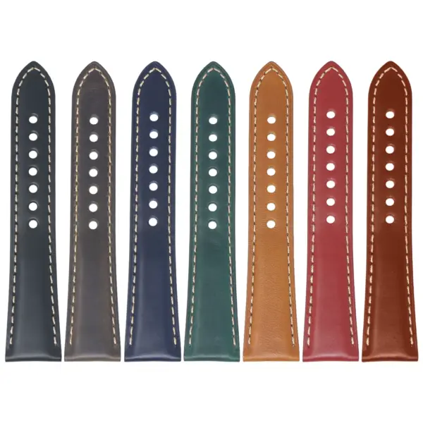 ks6 All Color StrapsCo Vintage Padded Genuine Leather Watch Band Strap Short Long 18mm 19mm 20mm 21mm 22mm