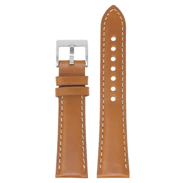 ks6.3 Up Tan StrapsCo Vintage Padded Genuine Leather Watch Band Strap Short Long 18mm 19mm 20mm 21mm 22mm