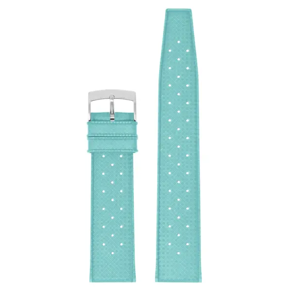 fk6.11b Main Tiffany Green DASSARI Classic Tropical Style FKM Rubber Watch Band Strap 20mm 22mm