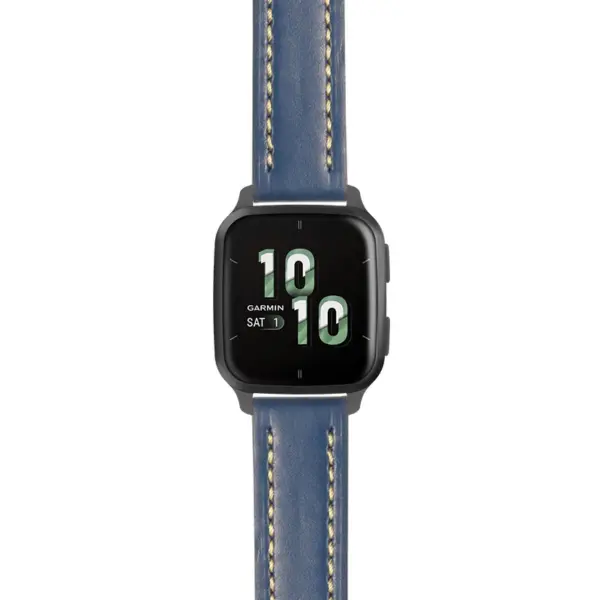 g.vsq2.st23 Main Blue & White StrapsCo Heavy Duty Mens Leather Watch Band Strap 20mm