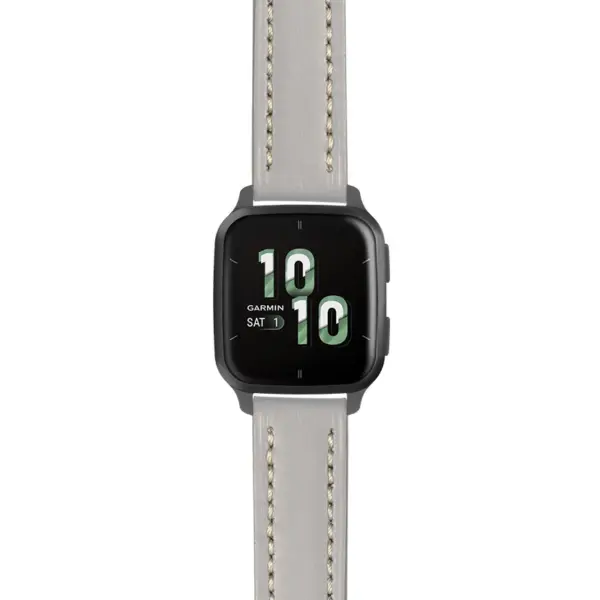 g.vsq2.st23 Main Grey & White StrapsCo Heavy Duty Mens Leather Watch Band Strap 20mm