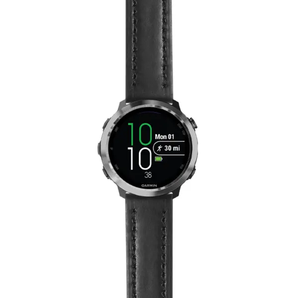 g.f645.st23 Main Black StrapsCo Heavy Duty Mens Leather Watch Band Strap 20mm