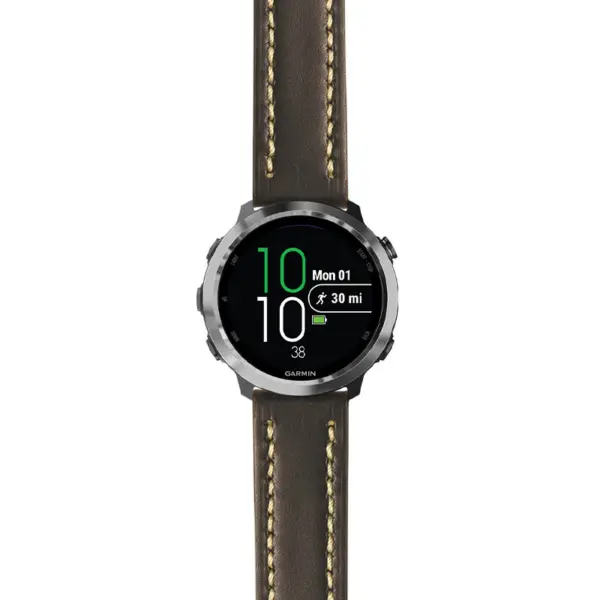 g.f645.st23 Main Black & White StrapsCo Heavy Duty Mens Leather Watch Band Strap 20mm