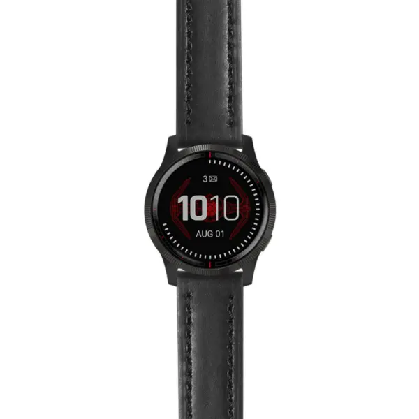 g.ls.dv.st23 Main Black StrapsCo Heavy Duty Mens Leather Watch Band Strap 22mm