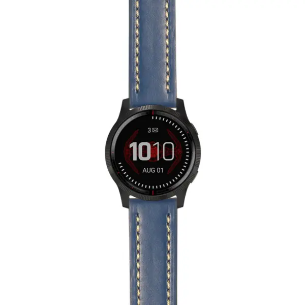 g.ls.dv.st23 Main Blue & White StrapsCo Heavy Duty Mens Leather Watch Band Strap 22mm