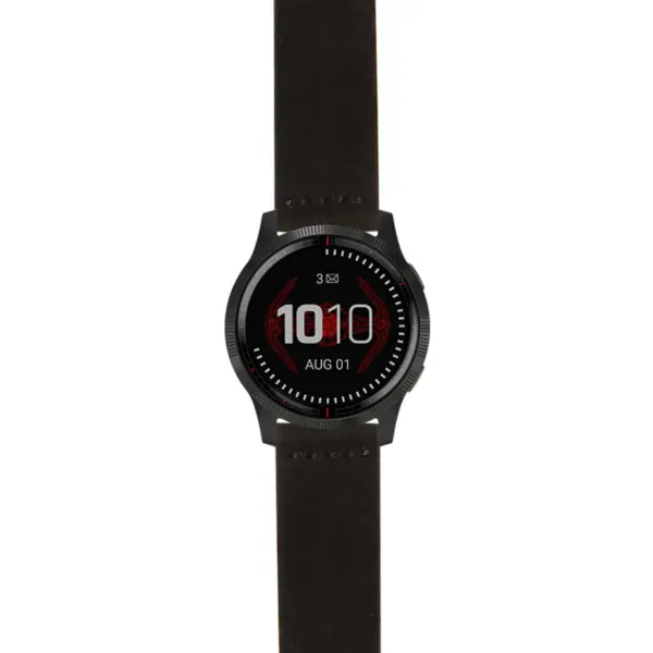 g.ls.dv.st29 Main Black StrapsCo Heavy Duty Suede Watch Strap 22mm