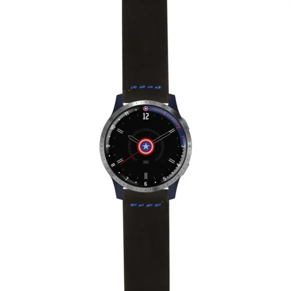 g.lh.fa.st29 Main Black & Blue StrapsCo Heavy Duty Suede Watch Strap 22mm
