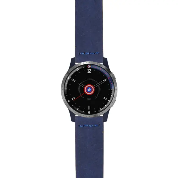 g.lh.fa.st29 Main Blue StrapsCo Heavy Duty Suede Watch Strap 22mm