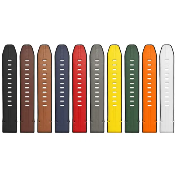 g.r73a All Colors StrapsCo Leather Hybrid Strap QuickFit 22 Watch Band for Garmin Watch