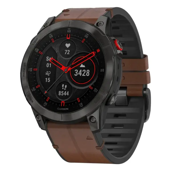 ep2.g.r73a.2 Main Cigar StrapsCo Leather Hybrid Strap QuickFit 22 Watch Band for Garmin Epix Gen 2