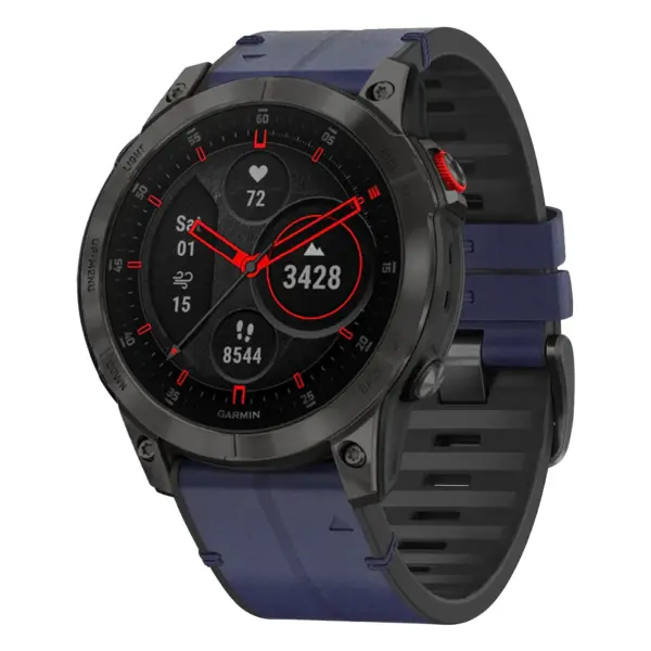 ep2.g.r73a.5 Main Midnight StrapsCo Leather Hybrid Strap QuickFit 22 Watch Band for Garmin Epix Gen 2