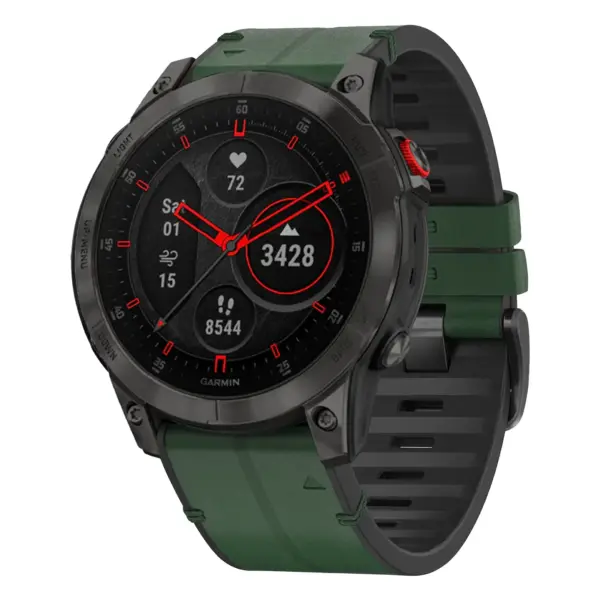 ep2.g.r73a.11 Main Forest StrapsCo Leather Hybrid Strap QuickFit 22 Watch Band for Garmin Epix Gen 2