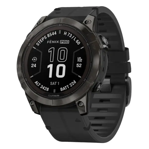 f7.g.r73a.1 Main Obsidian StrapsCo Leather Hybrid Strap QuickFit 22 Watch Band for Garmin Fenix 7 & 7 Pro