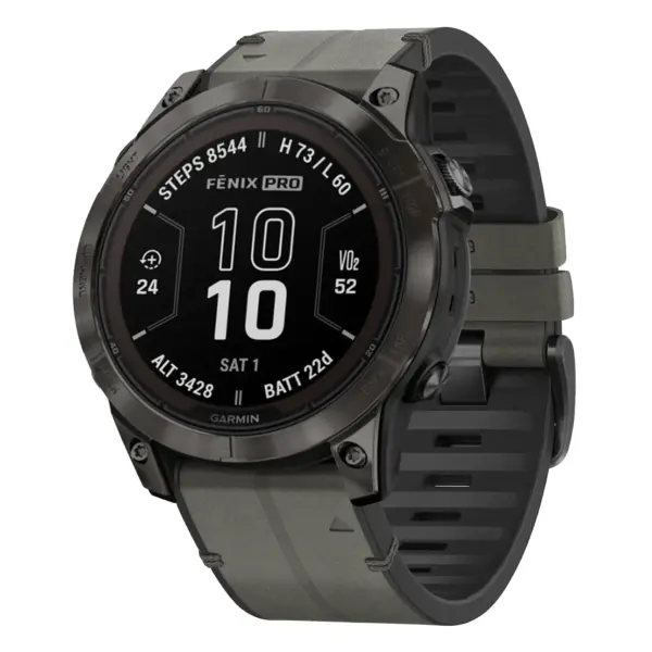 f7.g.r73a.7 Main Slate StrapsCo Leather Hybrid Strap QuickFit 22 Watch Band for Garmin Fenix 7 & 7 Pro