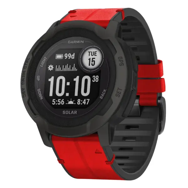 i2.g.r73a.6 Main Blaze StrapsCo Leather Hybrid Strap QuickFit 22 Watch Band for Garmin Instinct 2