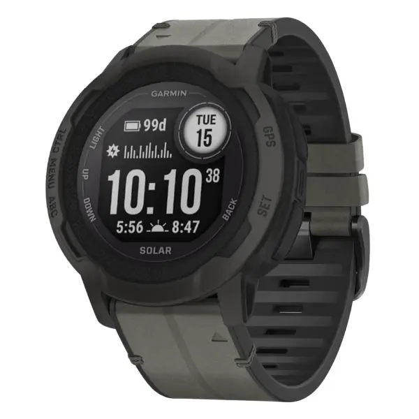 i2.g.r73a.7 Main Slate StrapsCo Leather Hybrid Strap QuickFit 22 Watch Band for Garmin Instinct 2