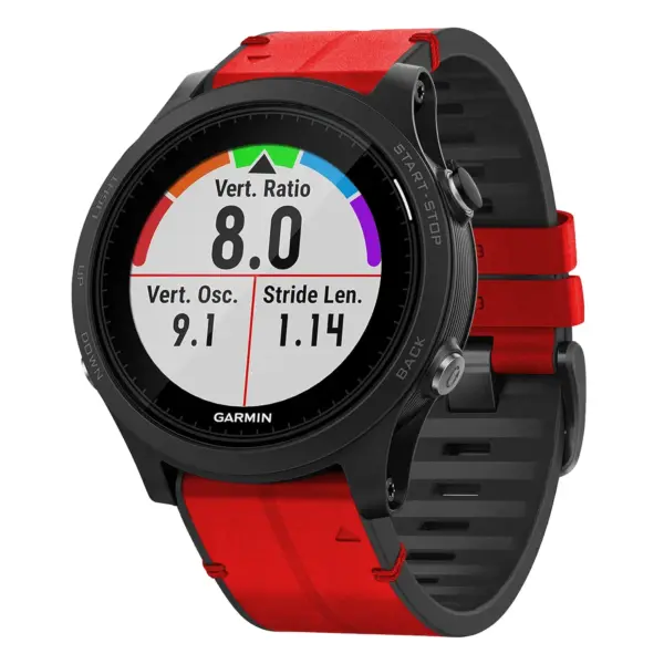 f935.g.r73a.6 Main Blaze StrapsCo Leather Hybrid Strap QuickFit 22 Watch Band for Garmin Forerunner 935