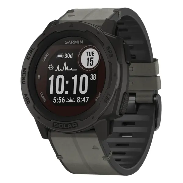 i.g.r73a.7 Main Slate StrapsCo Leather Hybrid Strap QuickFit 22 Watch Band for Garmin Instinct