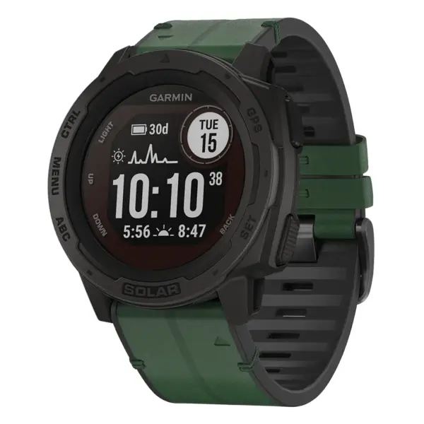 i.g.r73a.11 Main Forest StrapsCo Leather Hybrid Strap QuickFit 22 Watch Band for Garmin Instinct