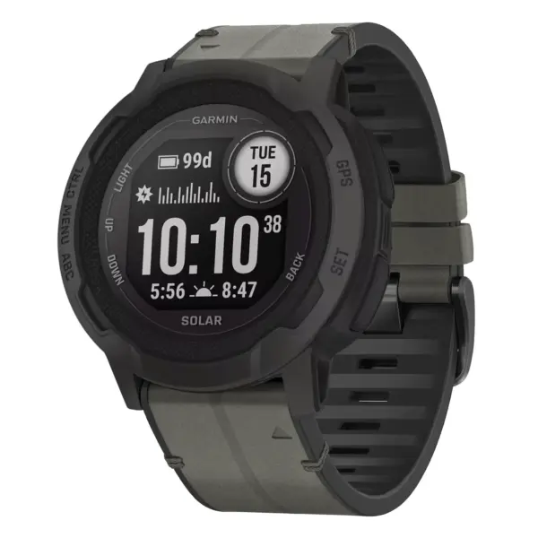 i2x.g.r65a.7 Main Slate StrapsCo Leather Hybrid Strap QuickFit 26 Watch Band for Garmin Instinct 2X