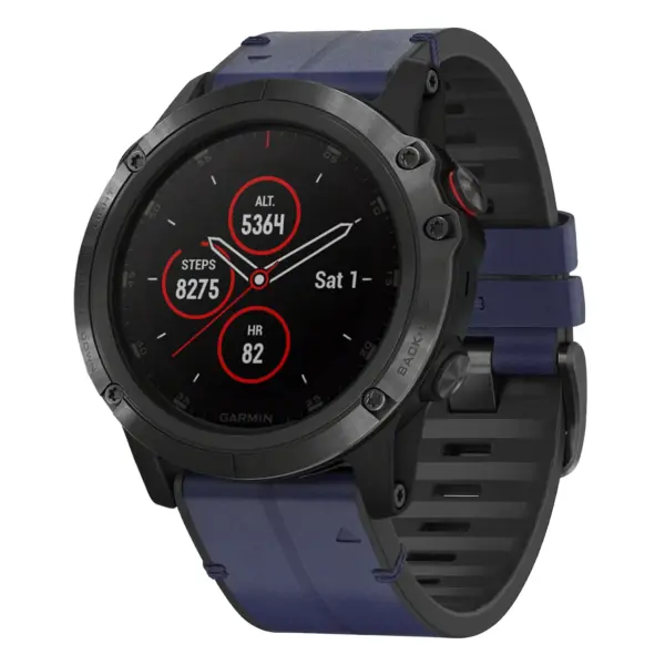 f6x.g.r65a.5 Main Midnight StrapsCo Leather Hybrid Strap QuickFit 26 Watch Band for Garmin Fenix 6X