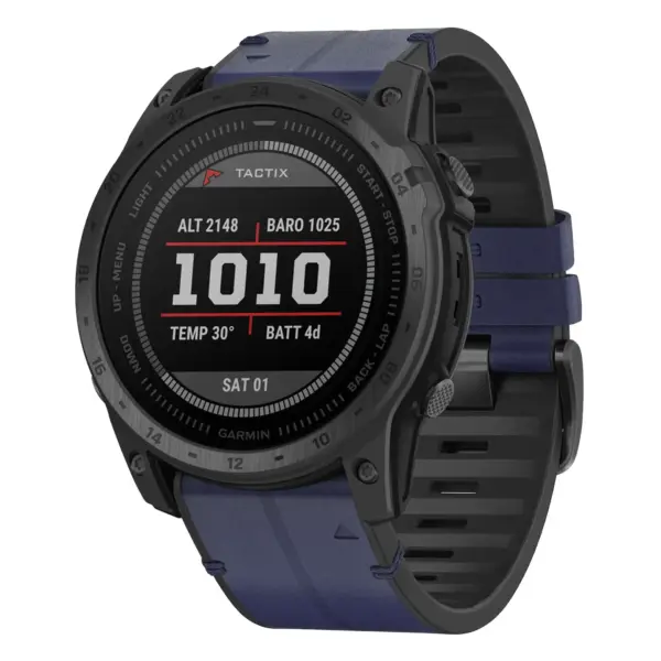 t7.g.r65a.5 Main Midnight StrapsCo Leather Hybrid Strap QuickFit 26 Watch Band for Garmin Tactix 7