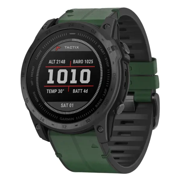 t7.g.r65a.11 Main Forest StrapsCo Leather Hybrid Strap QuickFit 26 Watch Band for Garmin Tactix 7