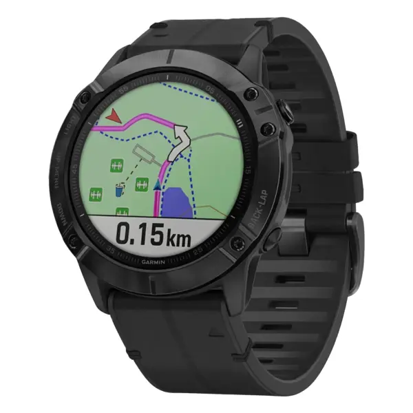 g.r73a.1 Main Obsidian StrapsCo Leather Hybrid Strap QuickFit 22 Watch Band for Garmin Watch