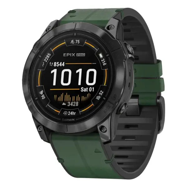 ep.g.r65a.11 Main Forest StrapsCo Leather Hybrid Strap QuickFit 26 Watch Band for Garmin Epix Pro – 51mm