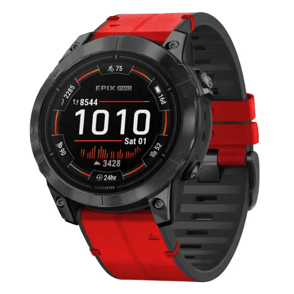 ep.g.r73a.6 Main Blaze StrapsCo Leather Hybrid Strap QuickFit 22 Watch Band for Garmin Epix Pro – 47mm