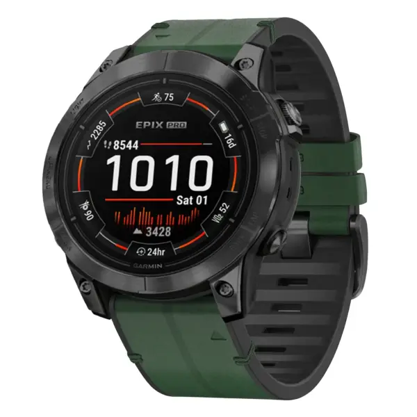 ep.g.r73a.11 Main Forest StrapsCo Leather Hybrid Strap QuickFit 22 Watch Band for Garmin Epix Pro – 47mm