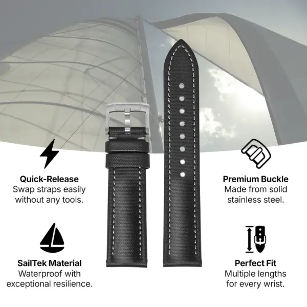kd4 Theme DASSARI Sailcloth Watch Band Strap 19mm 20mm 21mm 22mm
