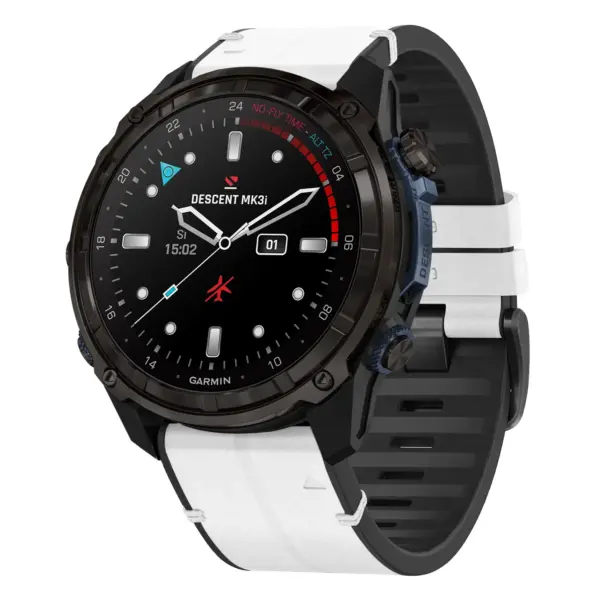 dmk3i.g.r65a.22 Main Arctic StrapsCo Leather Hybrid Strap QuickFit 26 Watch Band for Garmin Descent Mk3i – 51mm