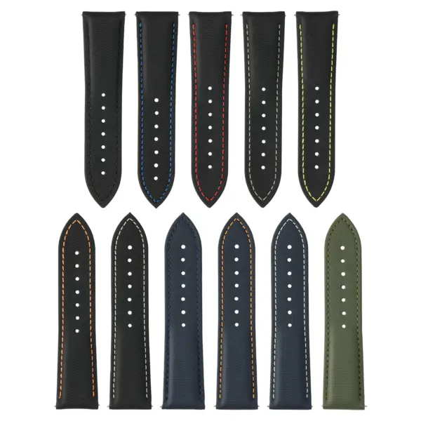 kd5 All Colors DASSARI Sailcloth Watch Band Strap with Deployant Clasp 19mm 20mm 21mm 22mm