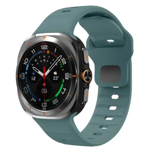s.r37.5b Front Blue StrapsCo Active Band Watch Strap for Samsung Galaxy Watch Ultra