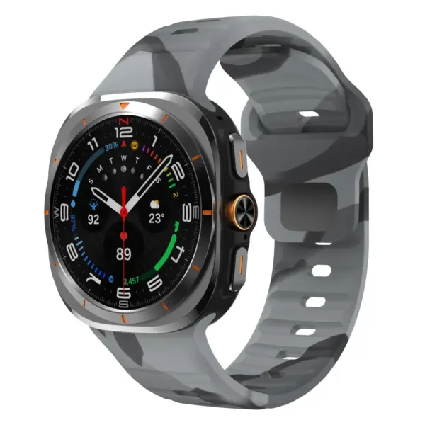 s.r37.5c Front Camo Blue StrapsCo Active Band Watch Strap for Samsung Galaxy Watch Ultra