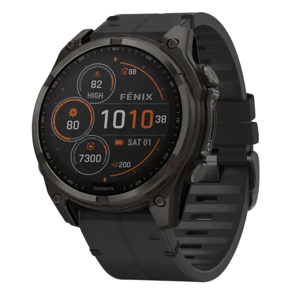 f8.g.r73a.1 Main Obsidian StrapsCo Leather Hybrid Strap QuickFit 22 Watch Band for Garmin Fenix 8 & 8 Pro – 47mm