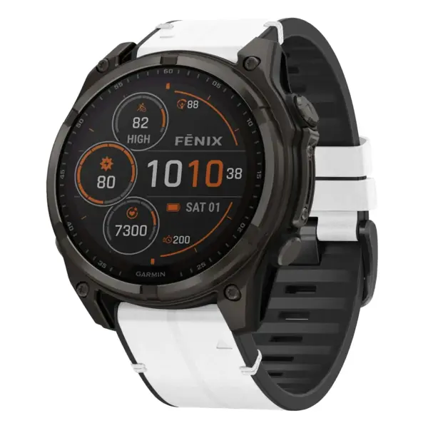 f8.g.r73a.22 Main Arctic StrapsCo Leather Hybrid Strap QuickFit 22 Watch Band for Garmin Fenix 8 & 8 Pro – 47mm