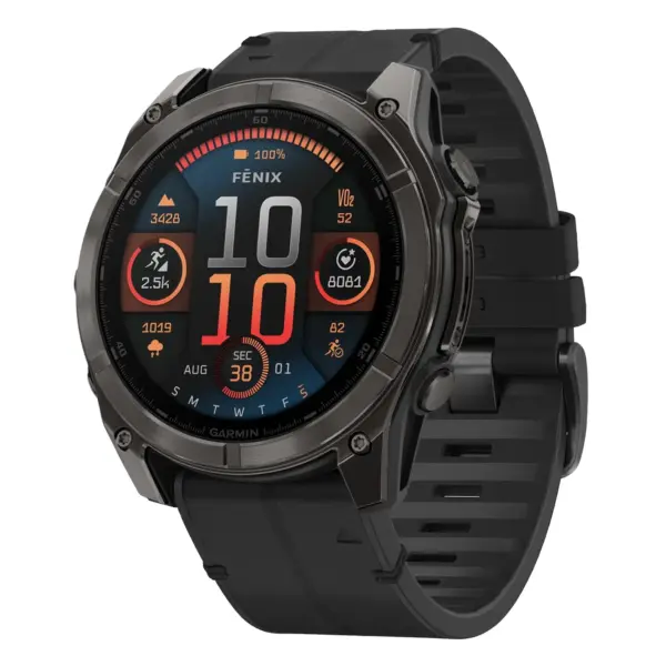 f8.g.r65a.1 Main Obsidian StrapsCo Leather Hybrid Strap QuickFit 26 Watch Band for Garmin Fenix 8 & 8 Pro – 51mm