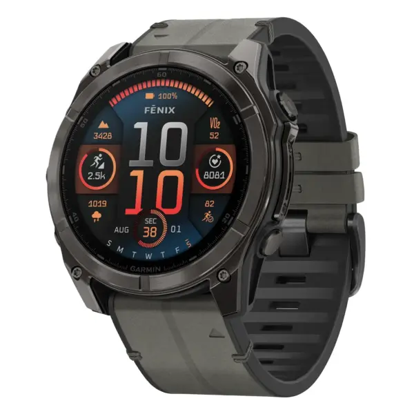 f8.g.r65a.7 Main Slate StrapsCo Leather Hybrid Strap QuickFit 26 Watch Band for Garmin Fenix 8 & 8 Pro – 51mm